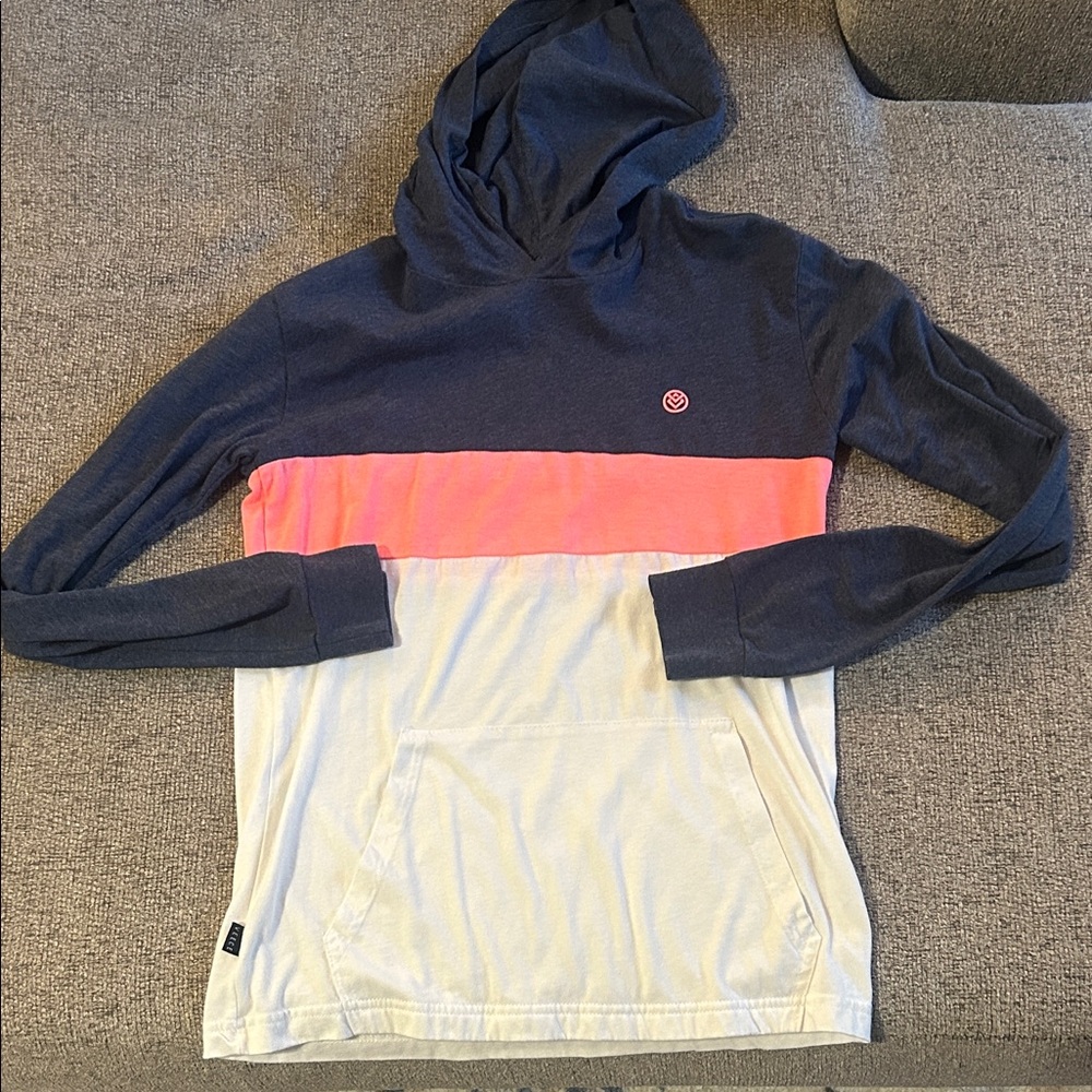 Colorblock Hoodie for Men - Navy, Pink, and white